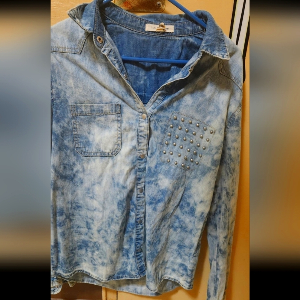 Chambray button up top